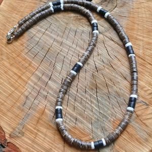 Brown Coconut Shell Tropical Hawaiian Necklace